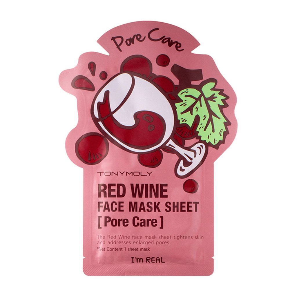 I`M Real Red Wine Mask Sheet Pore Care - 20 ml - TonyMoly