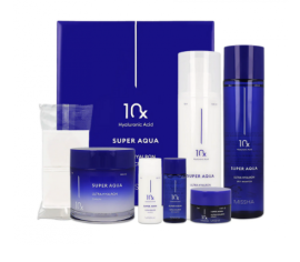 Missha Super Aqua Trio Set - Toner/Essence 200ml +Emulsion 130ml+ Cream 70ml + 3 minitaglie+ Dischetti cotone Missha