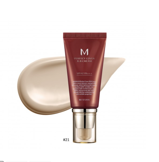 Missha M Perfect Cover Bb Cream Spf42/Pa+++ (No.21/Light Beige) - 50 ml