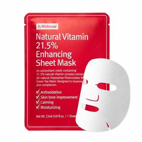 By Wishtrend Natural Vitamin C 21,5% Enhancing Sheet Mask - 23ml