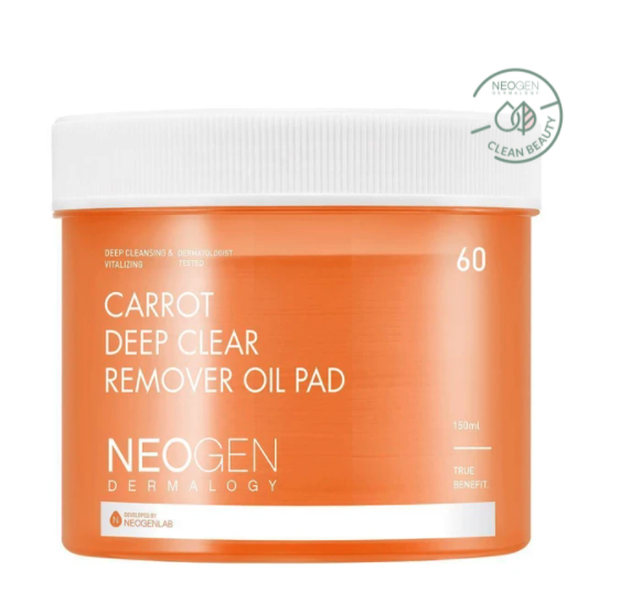 Neogen Carrot Deep Clear Remover Oil Pad 60 pcs 150ml