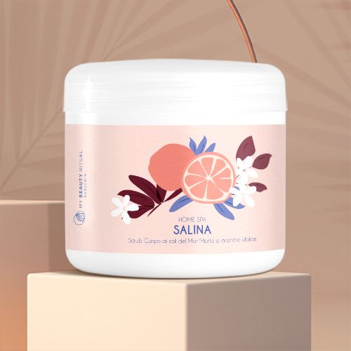 Salina Scrub Corpo ai sali del Mar Morto e Arancio Dolce - 500ml