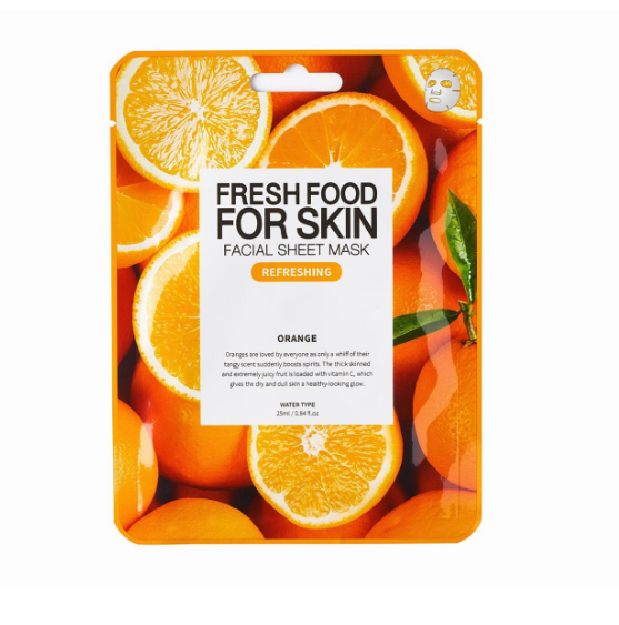 Farmskin Fresh Food For Skin Facial Sheet Mask Orange- 25ml