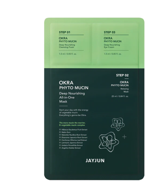 Jayjun Okra Phyto Mucin Deep Nourishing All-in One Mask  25ml + 1,5ml + 1,5ml