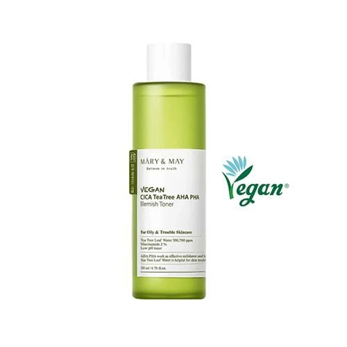 Mary&May Vegan Cica Tea Tree AHA PHA Blemish Toner - 200ml