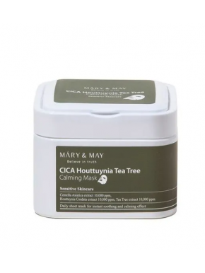 Mary&May Cica Houttuynia Tea tree Calming Mask - 30pcs
