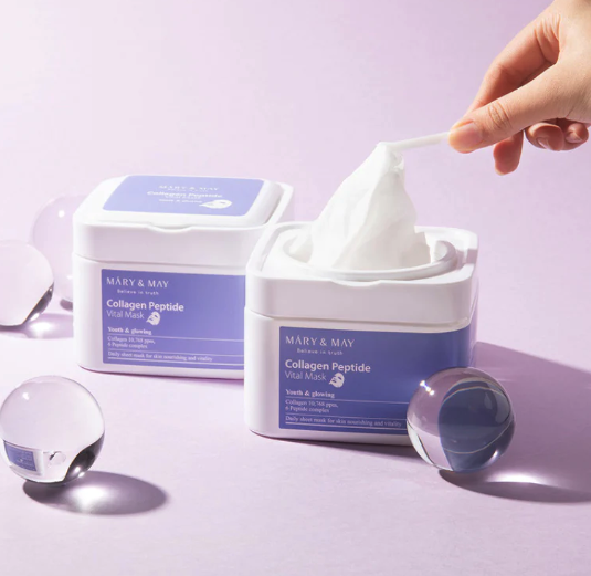 Mary&May Collagen Peptide Vital Mask - 30pcs