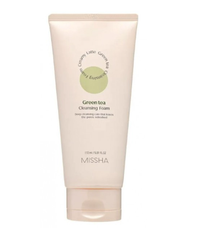 Missha Creamy Latte Cleansing Foam Green Tea - 172 ml 