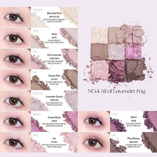Unleashia Glitterpedia Eye Palette 4 All Of Lavender Fog - 6,6gr