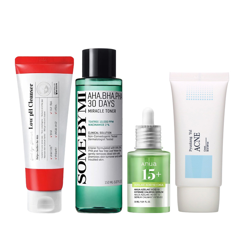 KIT BOX PELLE CON ACNE - 4 STEP